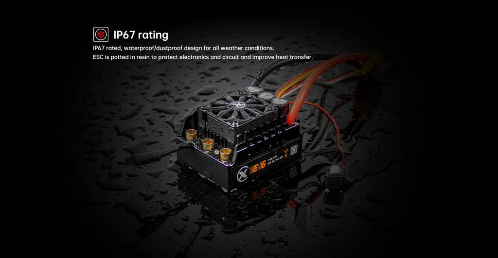 XC-ESC E6 200A Brushless ESC for 1/6 RC Cars 3-8S LiPo with Bluetooth App Control & Adjustable BEC