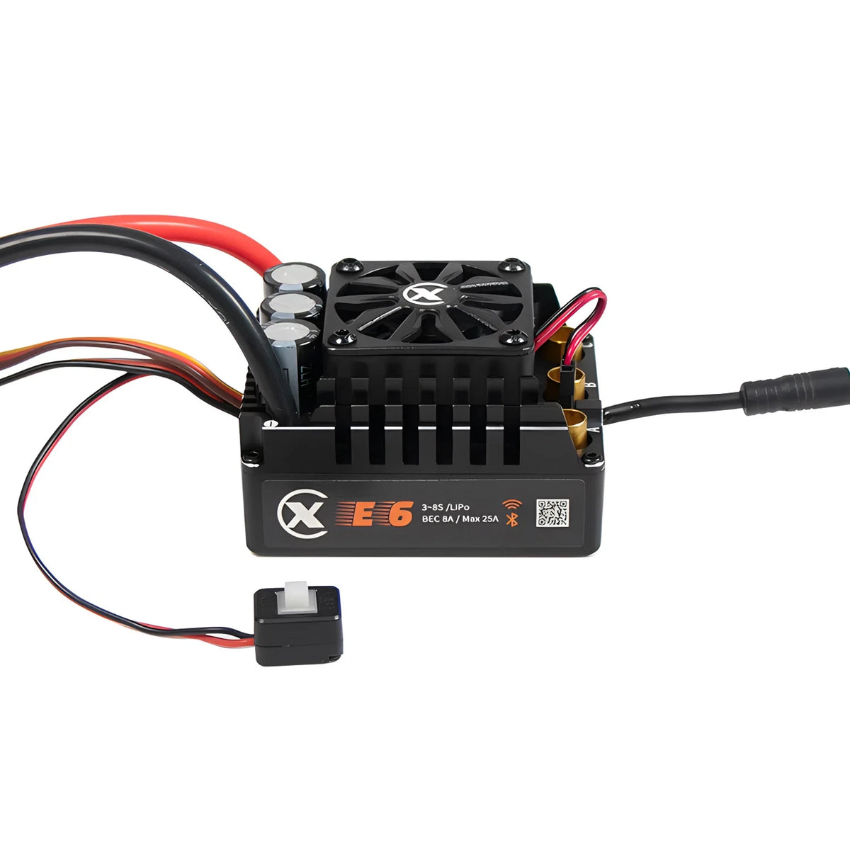 XC-ESC E6 200A Brushless ESC for 1/6 RC Cars 3-8S LiPo with Bluetooth App Control & Adjustable BEC
