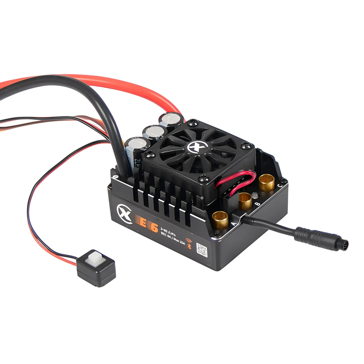XC-ESC E6 200A Brushless ESC for 1/6 RC Cars 3-8S LiPo with Bluetooth App Control & Adjustable BEC