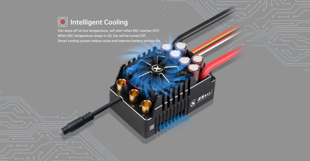 XC-ESC E6 MAX 550A Brushless ESC for 1/7 1/6 RC Cars with Bluetooth APP Control & Adjustable BEC 3-8S LiPo