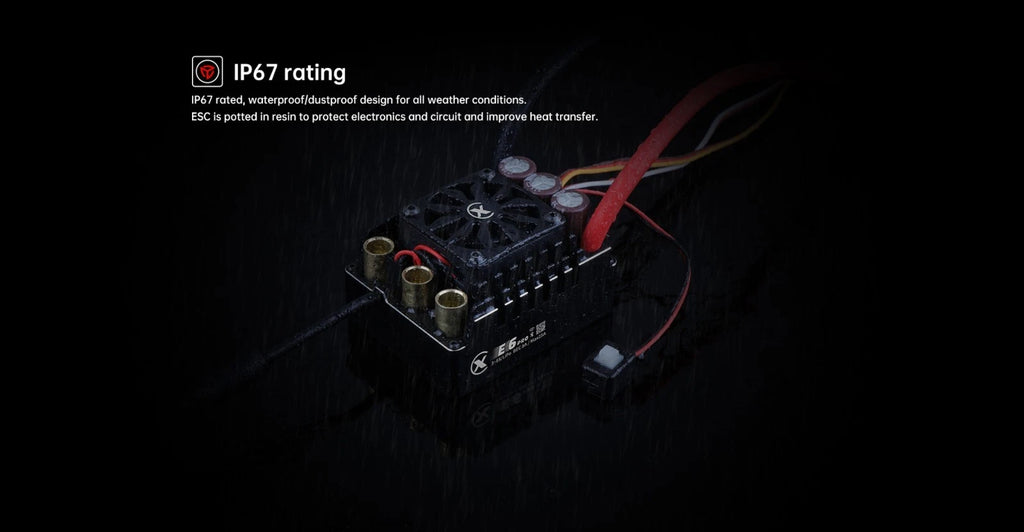 XC-ESC E6 Pro 300A Brushless ESC for 1/7 1/6 RC Cars 3-8S LiPo with Bluetooth App Tuning & Adjustable BEC