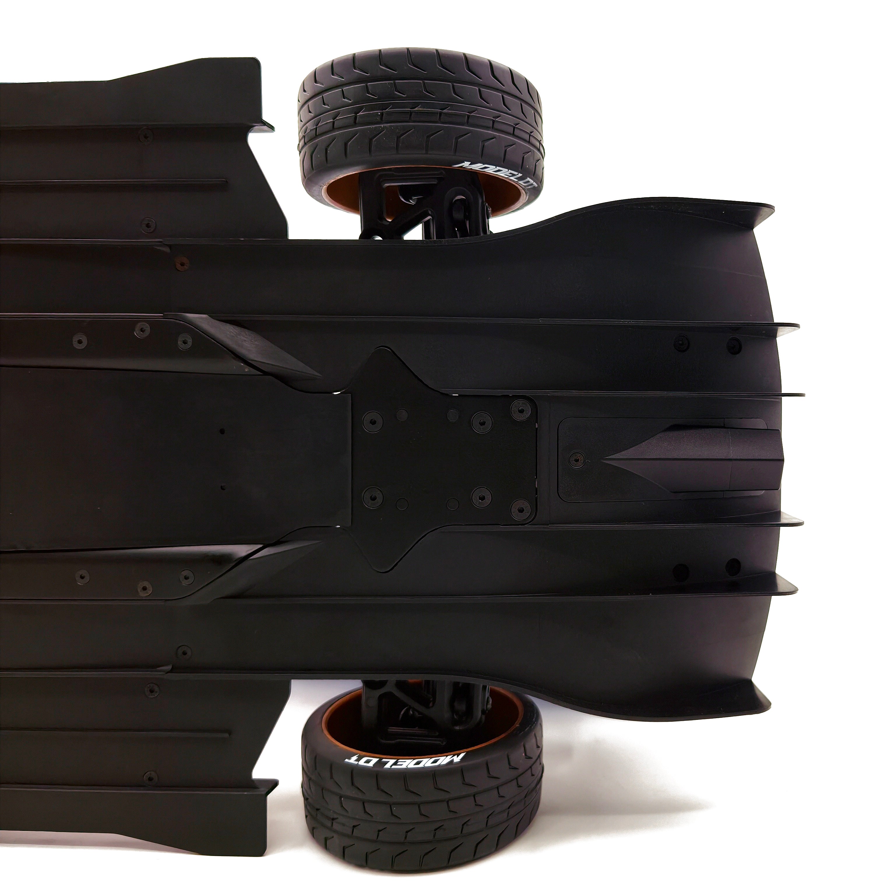Model DT rear diffuser viewed from underneath